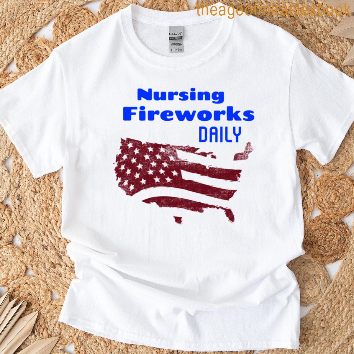 Nursing Fireworks Daily Oversized T-shirt