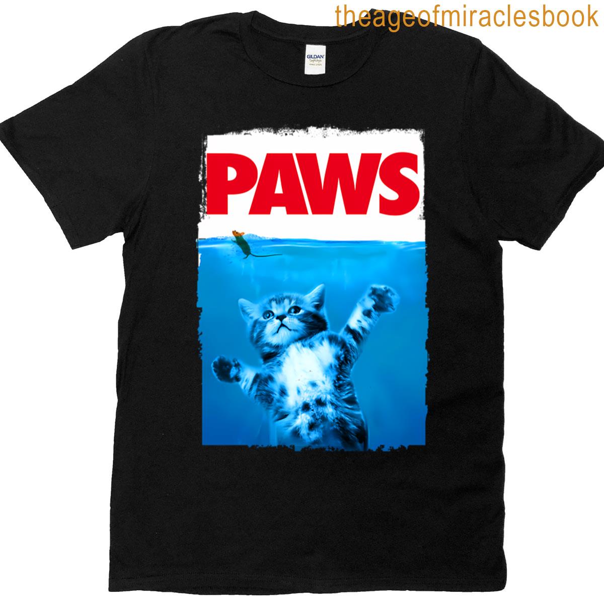 Paws Cat And Mouse Top Cute Funny Cat Lover Parody T-shirt