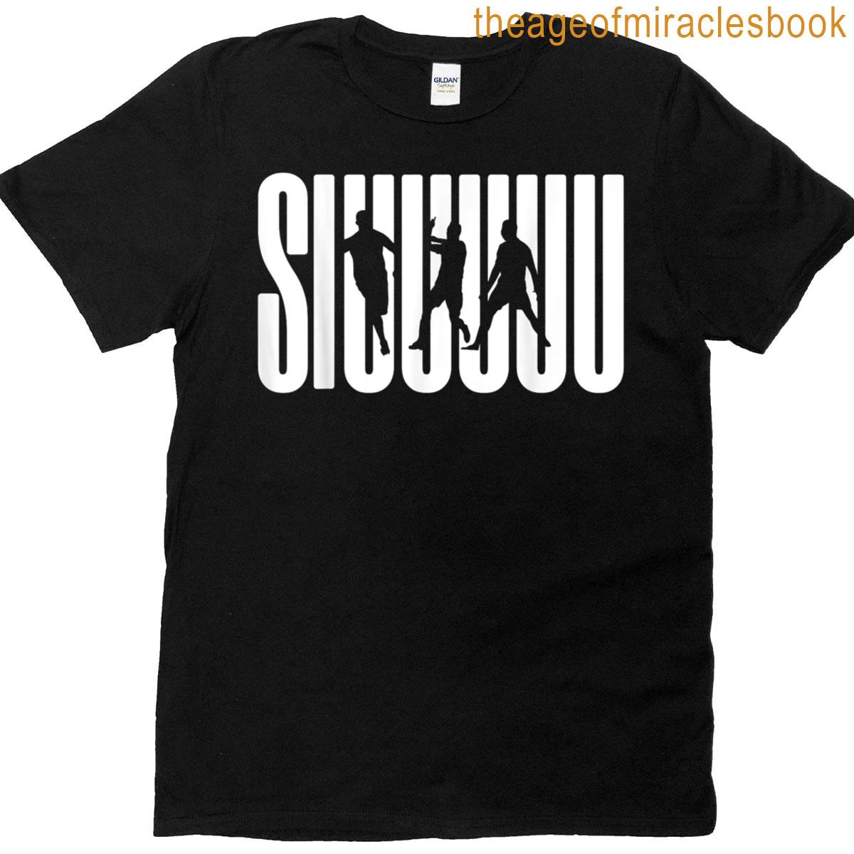Siuuu Funny Soccer Football Boys Men Women Soccer Player T-shirt