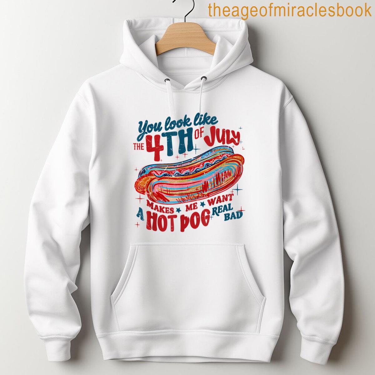 Alternative view of You Look Like 4th July Hotdog Lover Patriotic Men Women Kids T-shirt