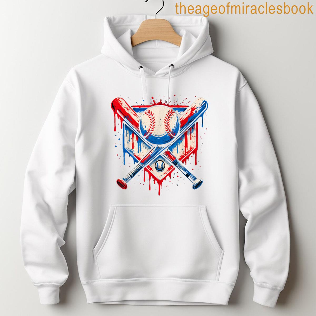 Alternative view of American Baseball Drip For Boys Graffiti Ball And Bat Youth T-shirt