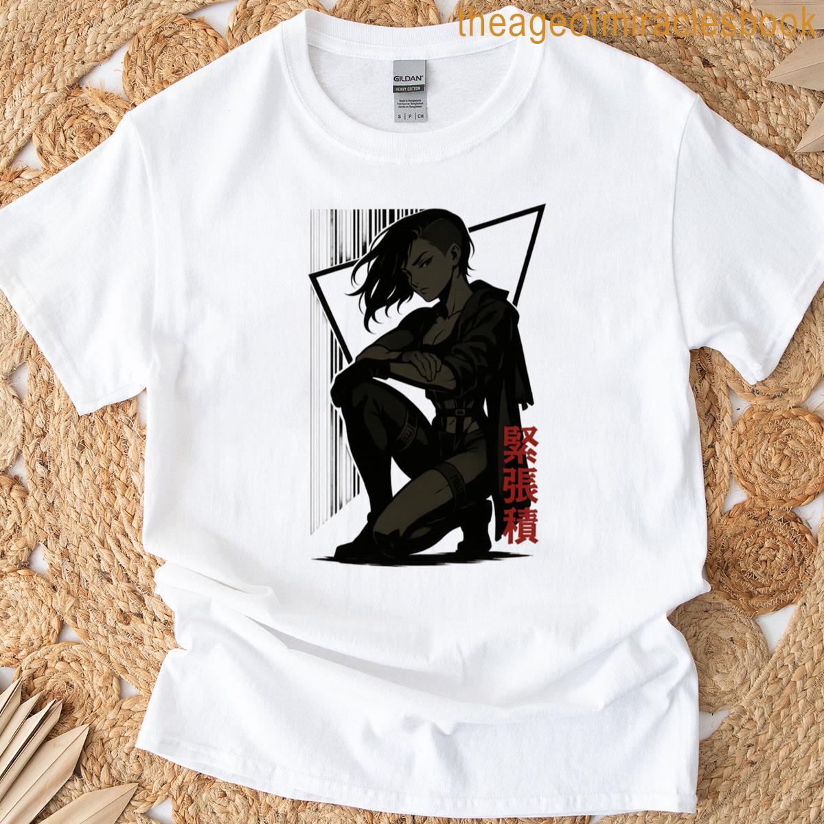 Combat Pressure – Dark Cyberpunk Anime Girl In Tactical Gear T-shirt