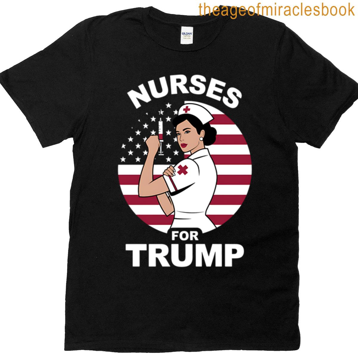 Donald Trump Usa America Flag Nursing T-shirt