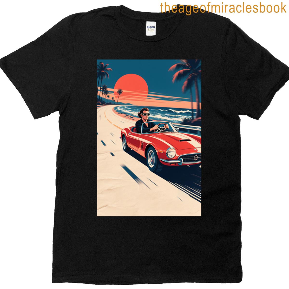 80s Retro Sports Car In Hope Style Oversized T-shirt