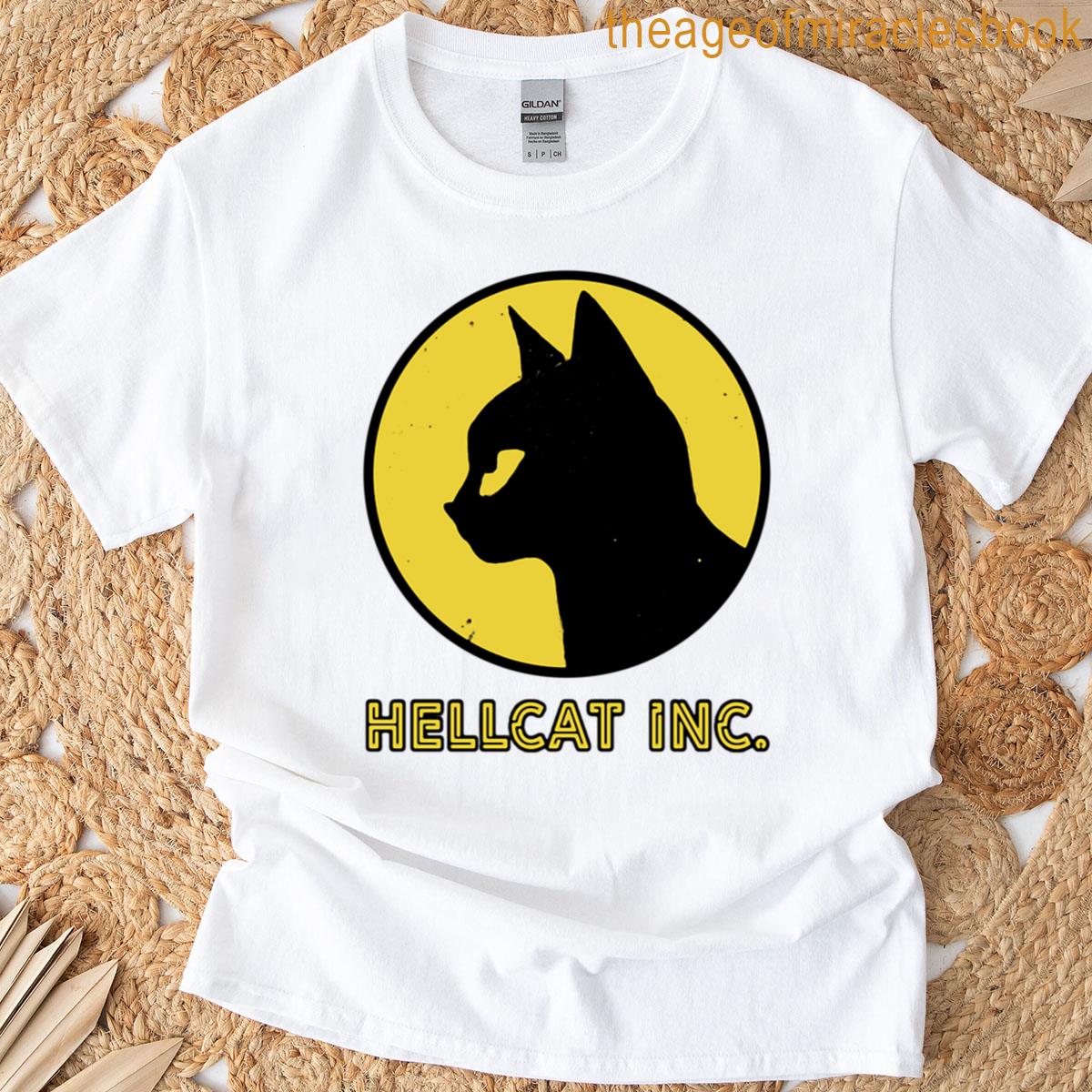 Hellcat Inc Graphic Comi Book Logo Design Oversized T-shirt