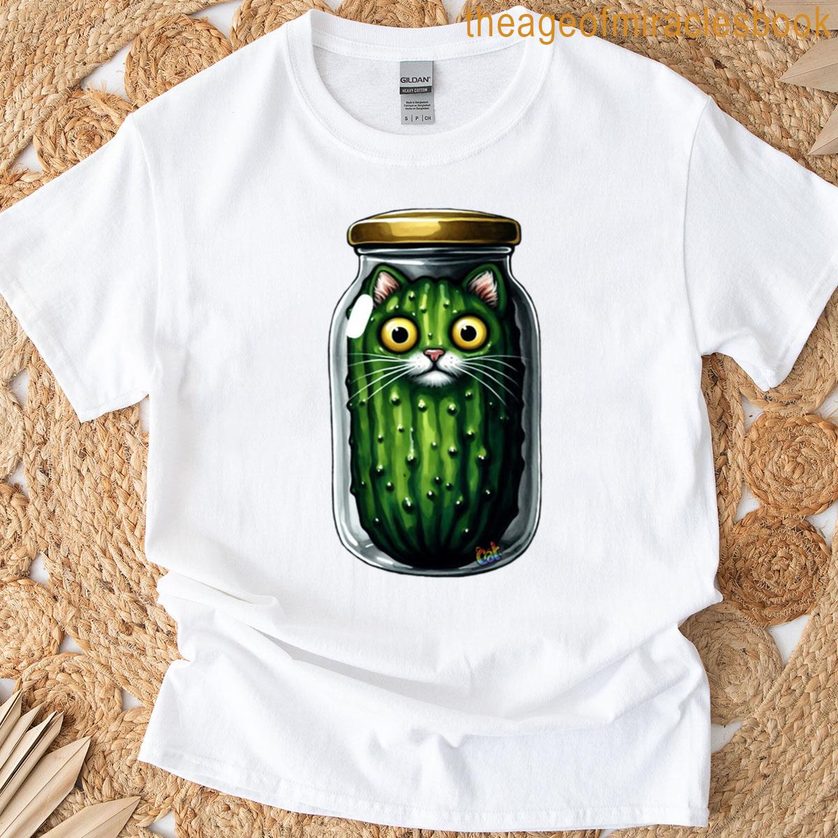 Pickle Cat In A Jar T-shirt