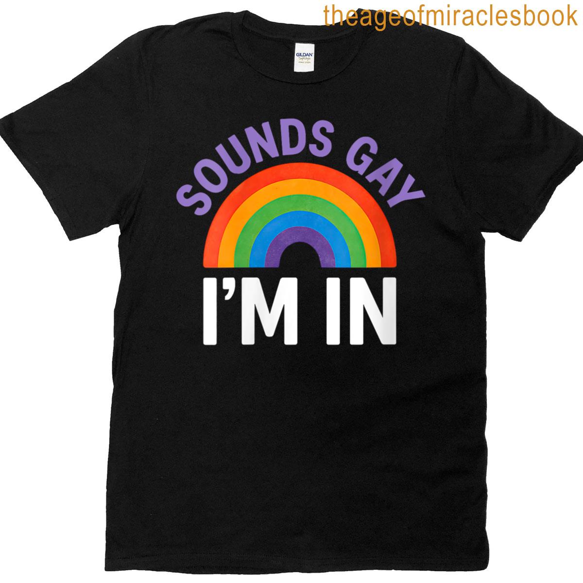 Womens Sounds Gay Im In Rainbow Flag Lgbtq Gay Pride Month T-shirt