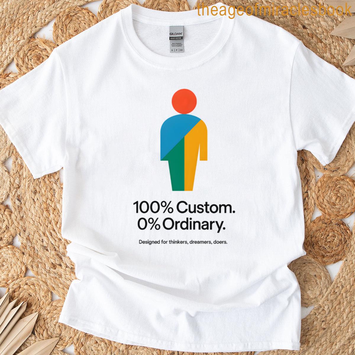 100 Custom 0 Ordinary Bold Geometric Silhouette Design T-shirt