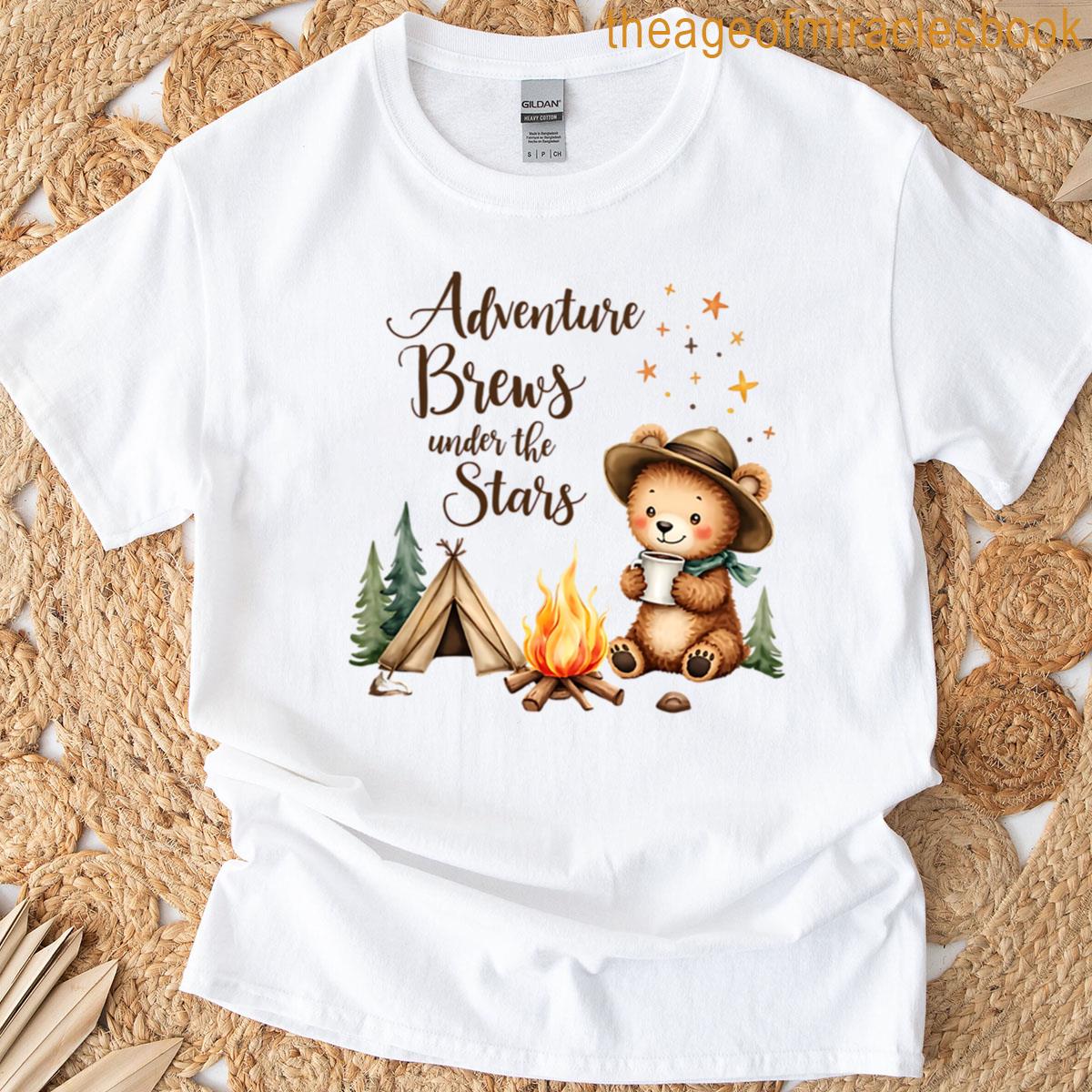 Adventure Brews Bear – Camping Coffee T-shirt