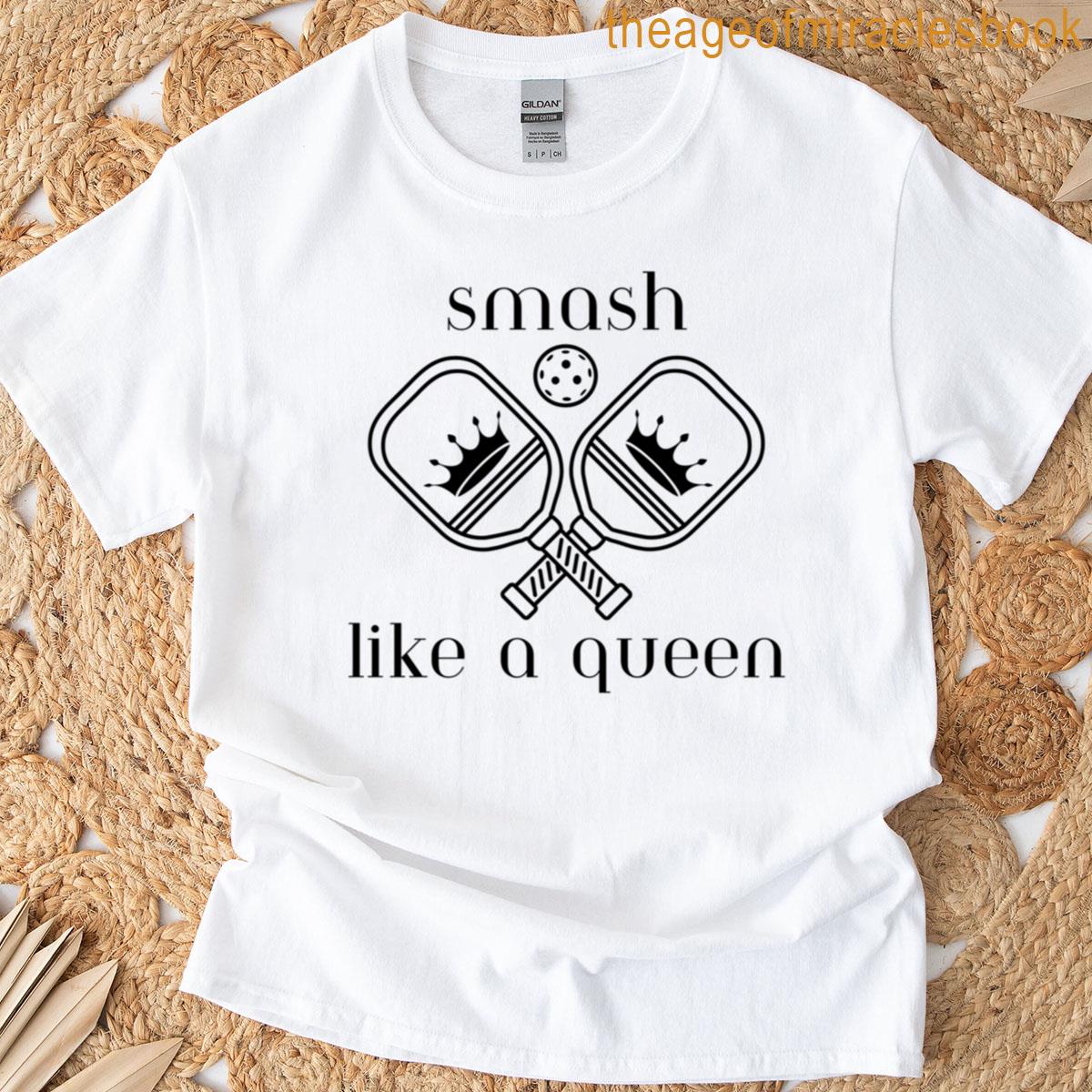Smash Like A Queen-blending Humor Sporty Empowerment Oversized T-shirt