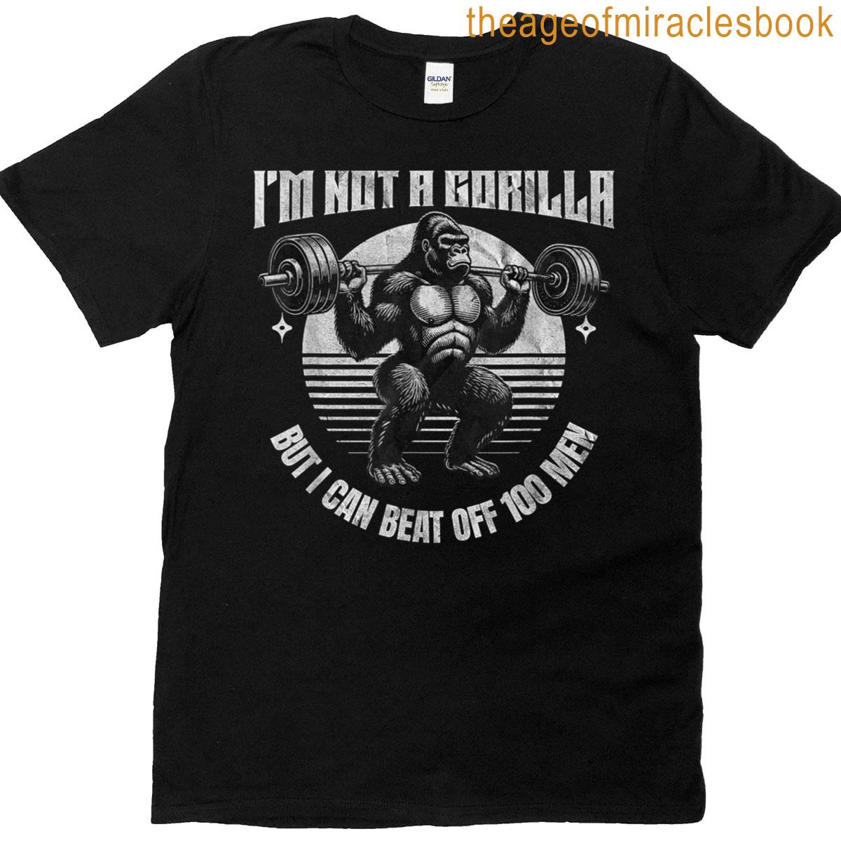 100 Men Vs 1 Gorilla Meme – Funny Gorilla Meme T-shirt