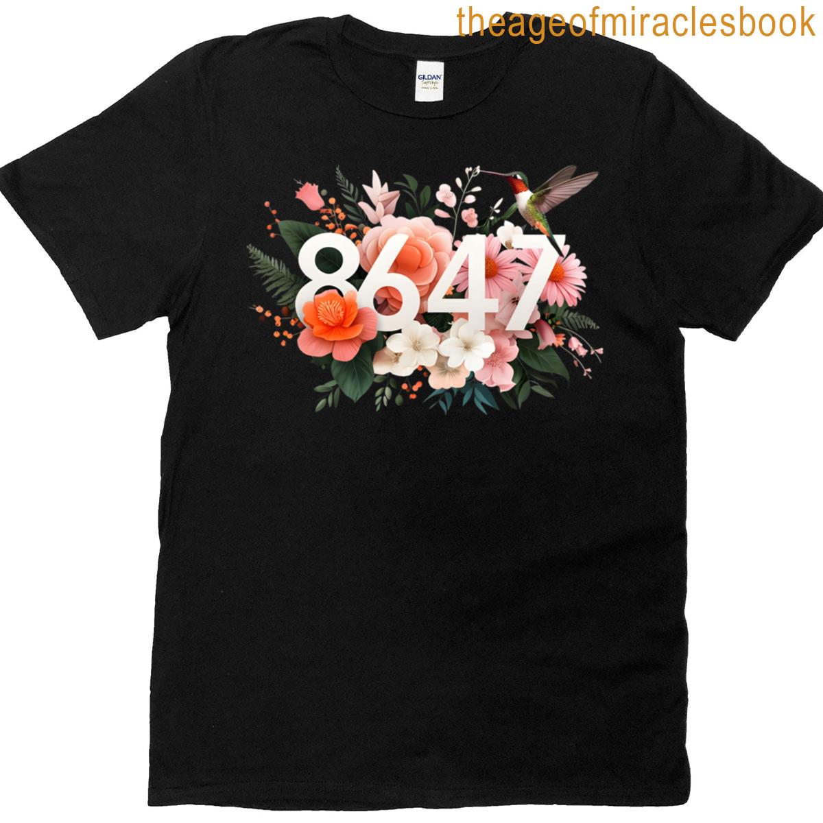 Anti Trump 8647 Floral Resist 86 47 Impeach Trump Impeach 47 T-shirt