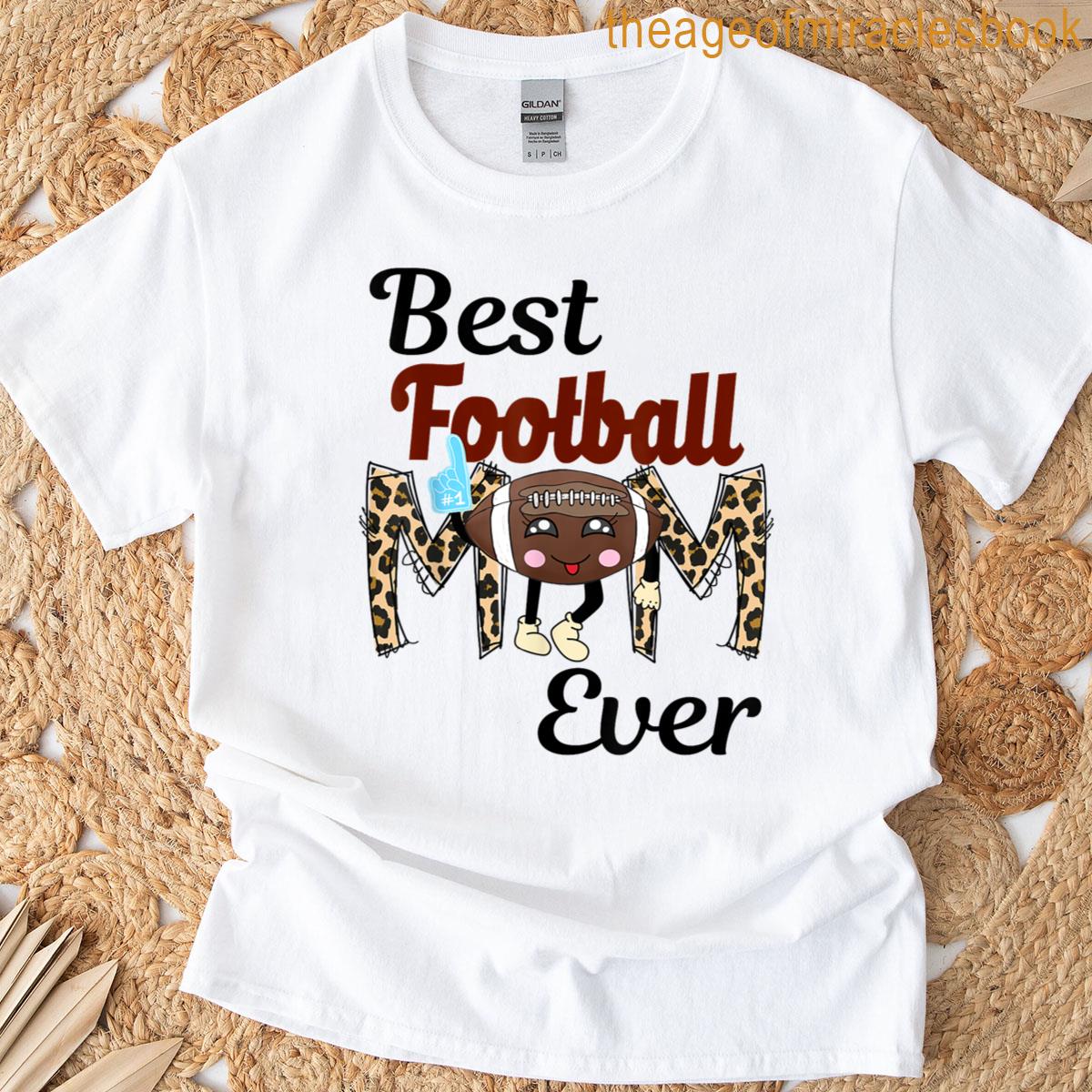 Best Football Mom Ever Mothers Day 2025 Usa Football Mama T-shirt