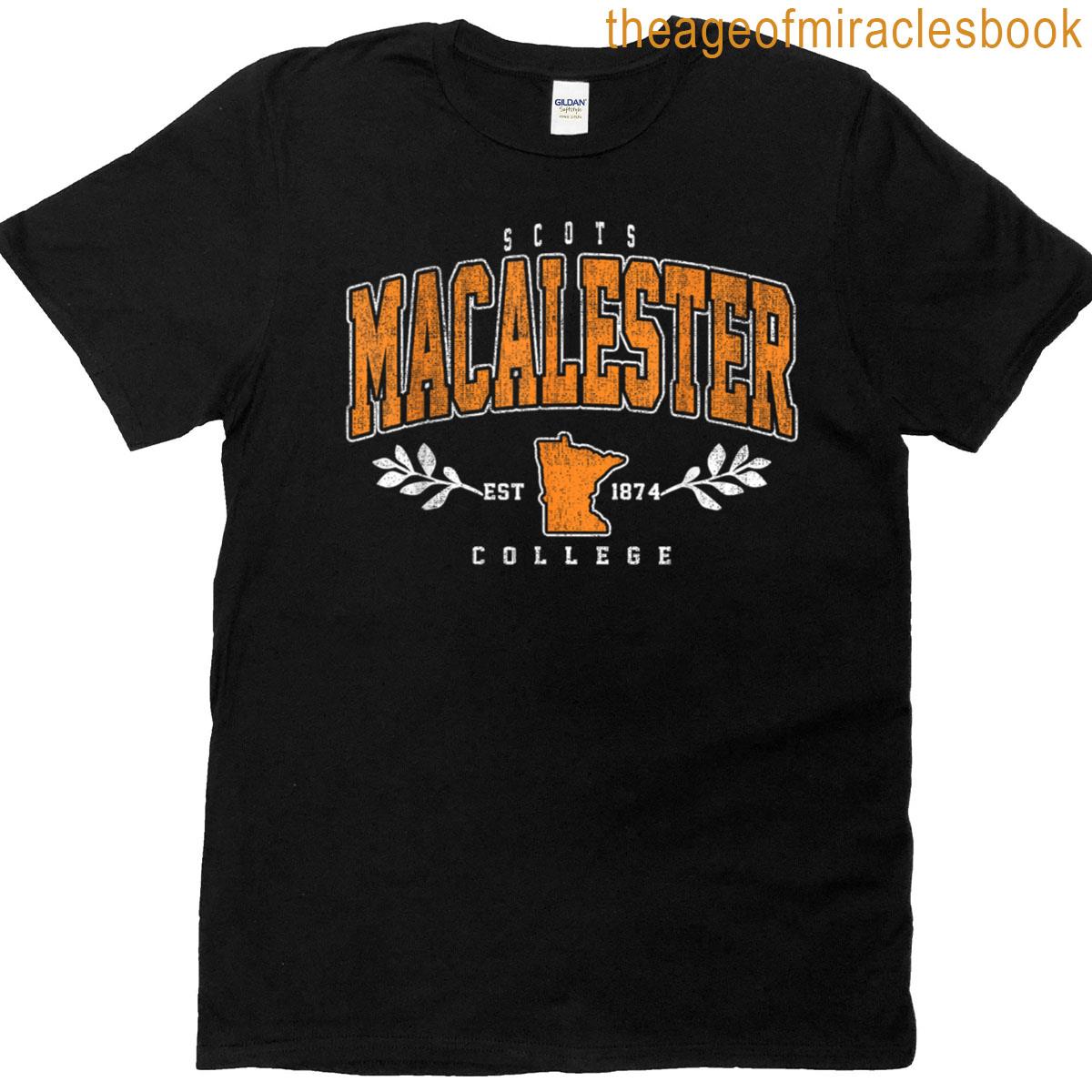 Macalester Arch Vintage College Athletic Sports Design Tee T-shirt