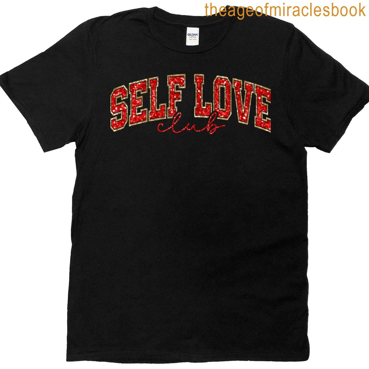 Self Love Club Retro Valentines Day Valentine Quote Trendy Valentine Oversized T-shirt