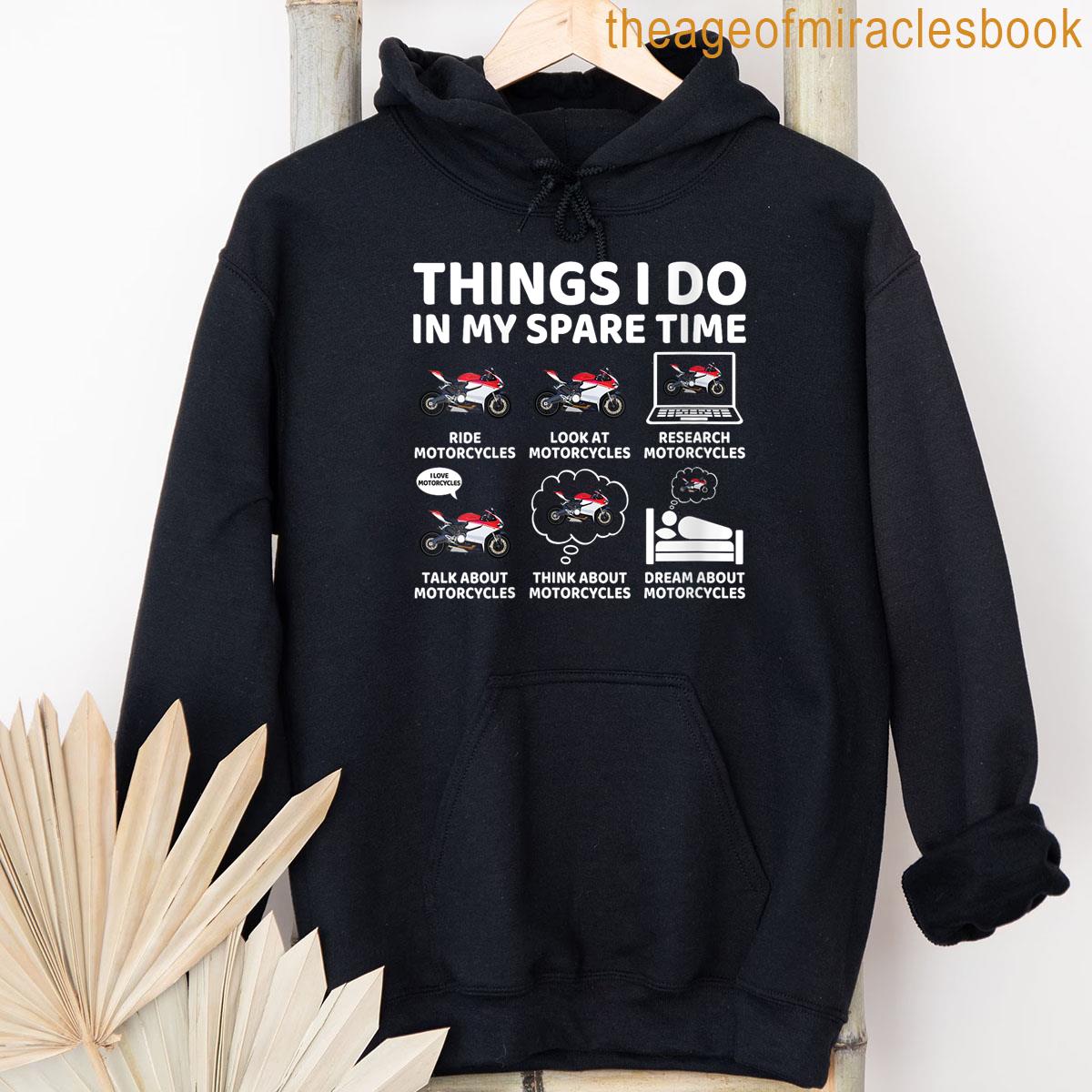 Alternative view of Womens Things I Do In My Spare Time Biker Motorcycle Rider Riding T-shirt