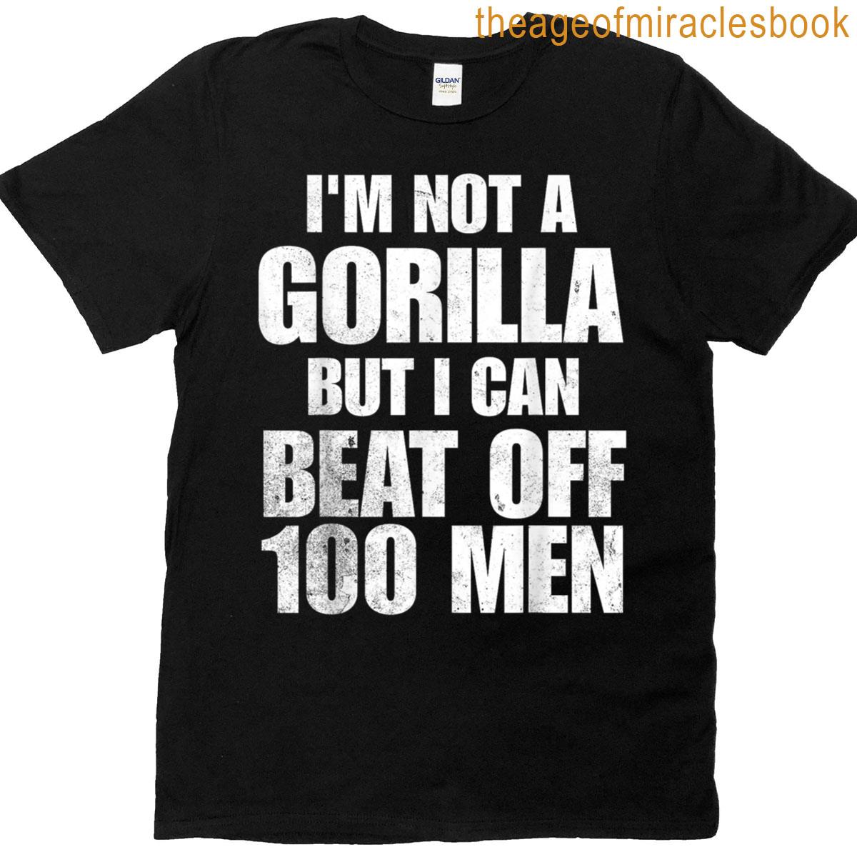 100 Men Vs 1 Gorilla Meme – Funny Gorilla Meme T-shirt