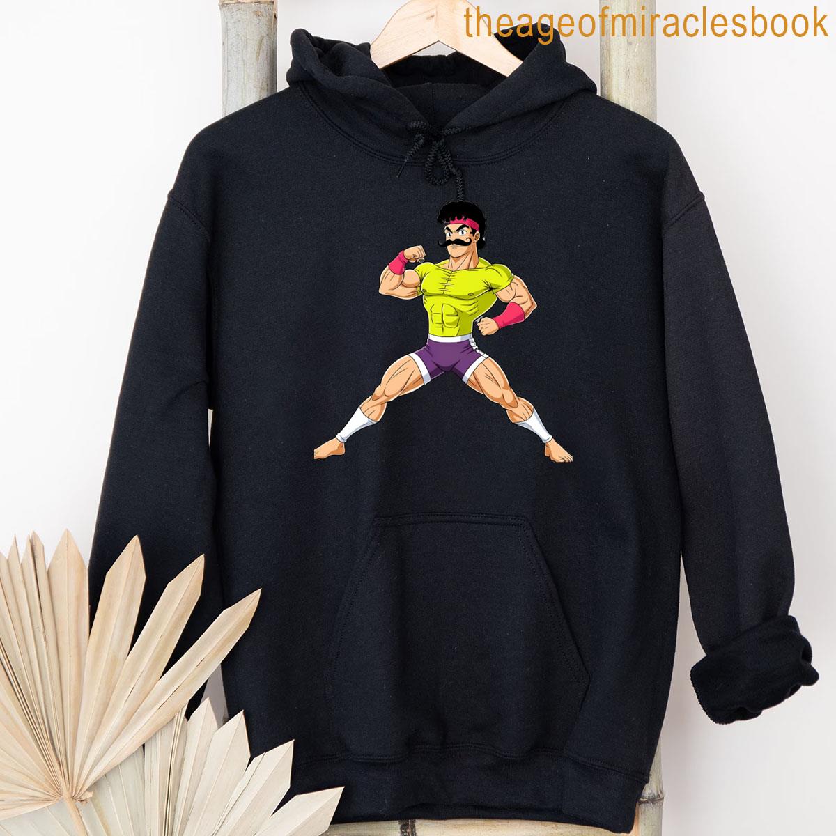 Alternative view of An Anime-style 1980s Fitness Character In A Dynamic Heroic T-shirt