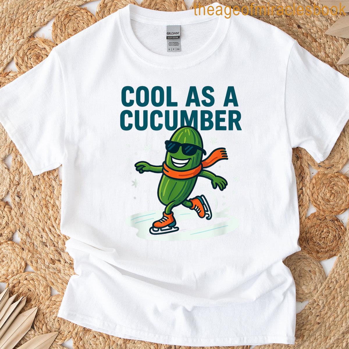 Cool As A Cucumber Funny Cartoon Chill Relax Summer Vibe T-shirt