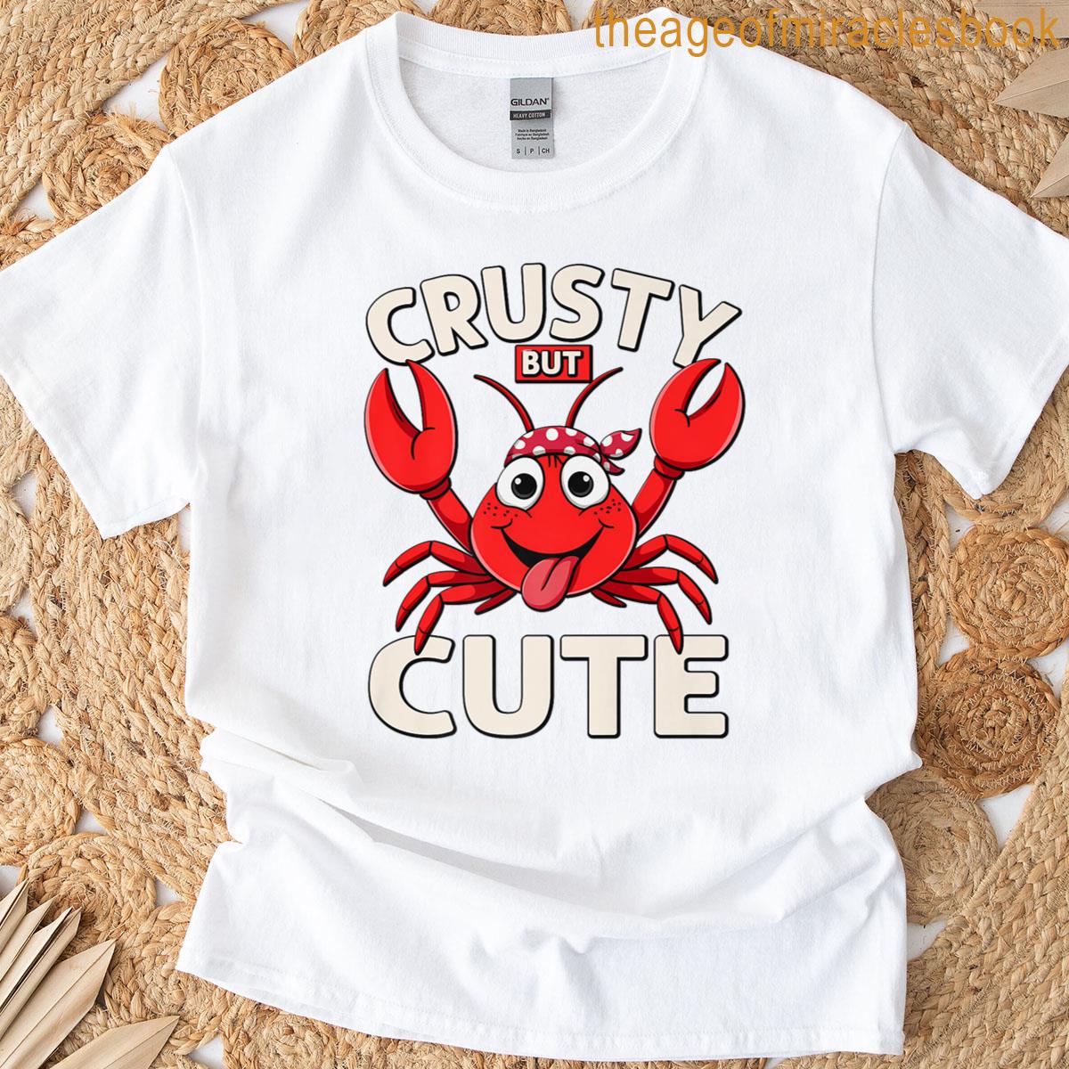 Crusty But Cute Funny Cartoon Crab Kawaii Sea Vibe Fun Premium T-shirt