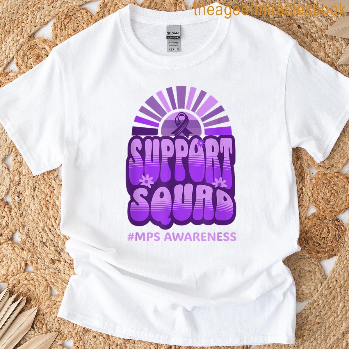 Support Squad Mps Awareness Retro Groovy Team T-shirt
