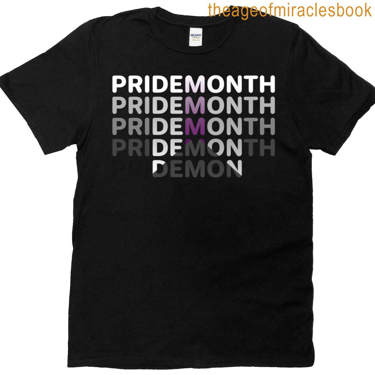 Demisexual Pride Demon Month Humour Comedy Satirical Lgbtq Pride Flag T-shirt