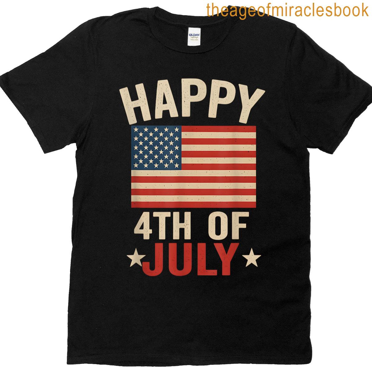 4th Red White Blue Usa American Flag Patriotic 4th Of July T-shirt