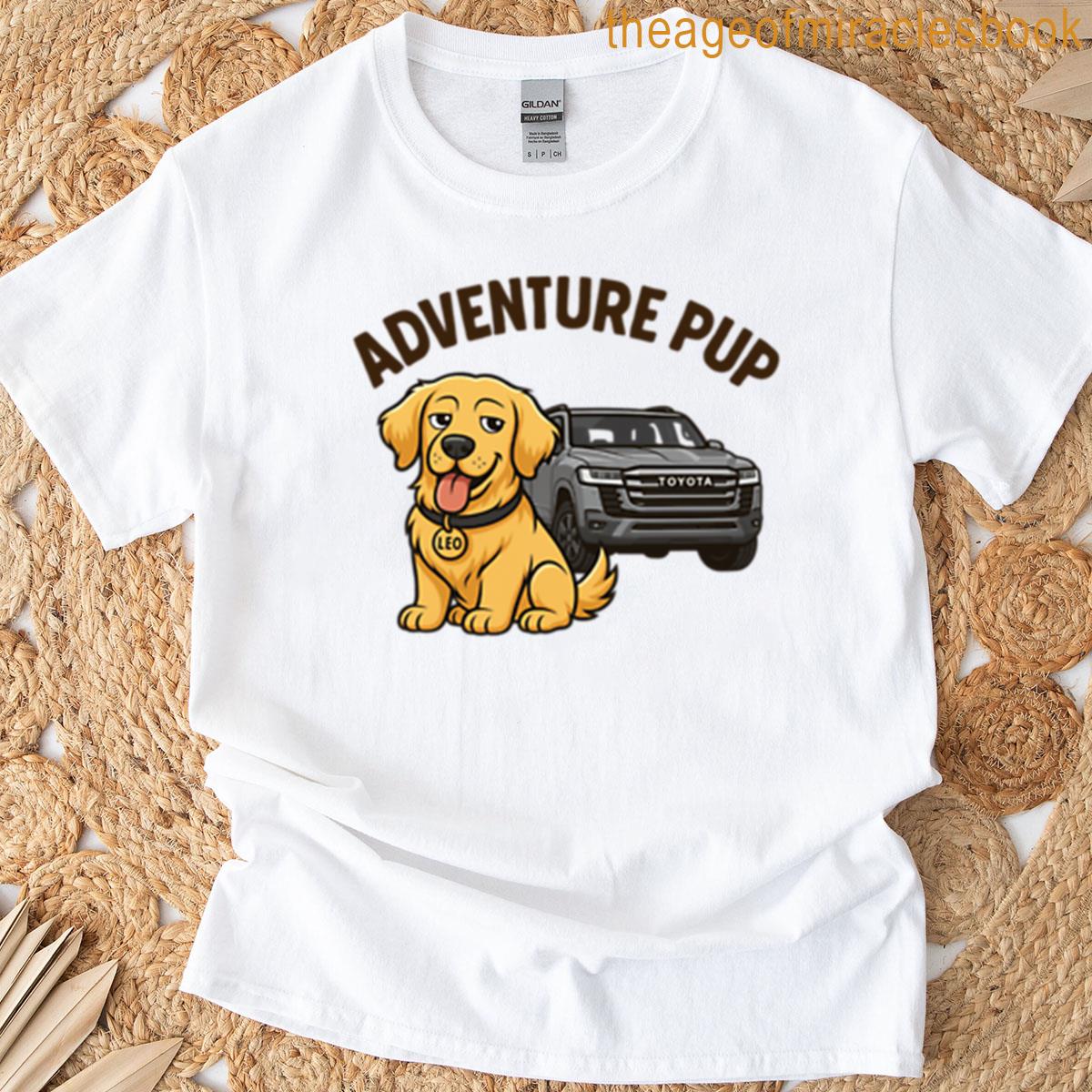 Adventure Pup Dog And Suv Art T-shirt