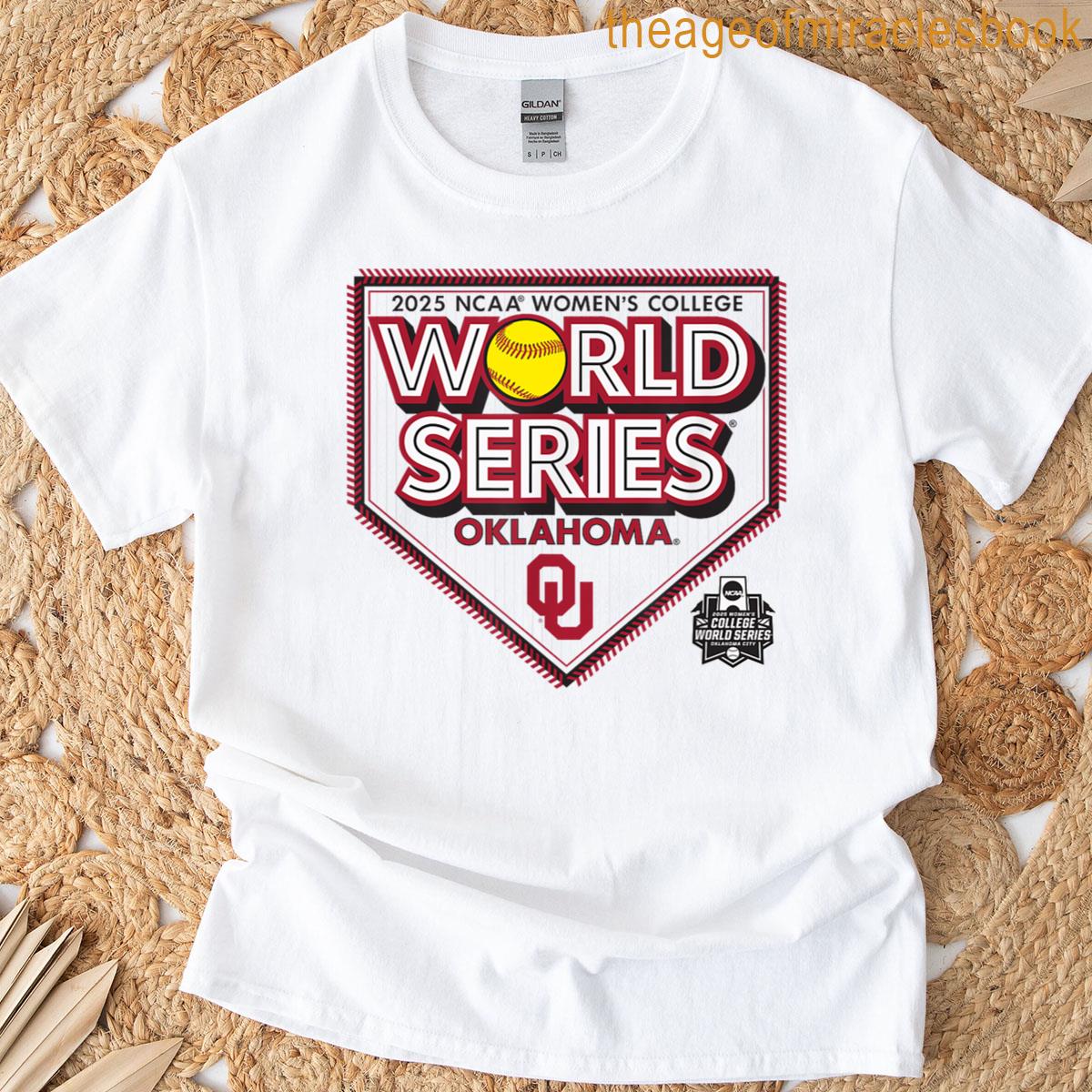 Oklahoma Sooners Wcws 2025 Womens College World Series Gray T-shirt