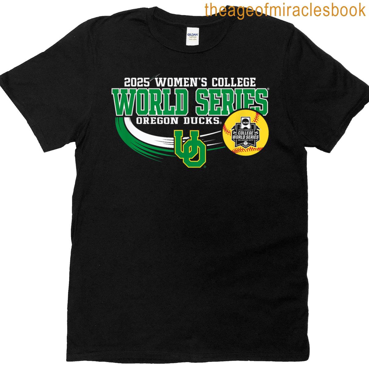 Oregon Ducks Womens College World Series 2025 Black T-shirt