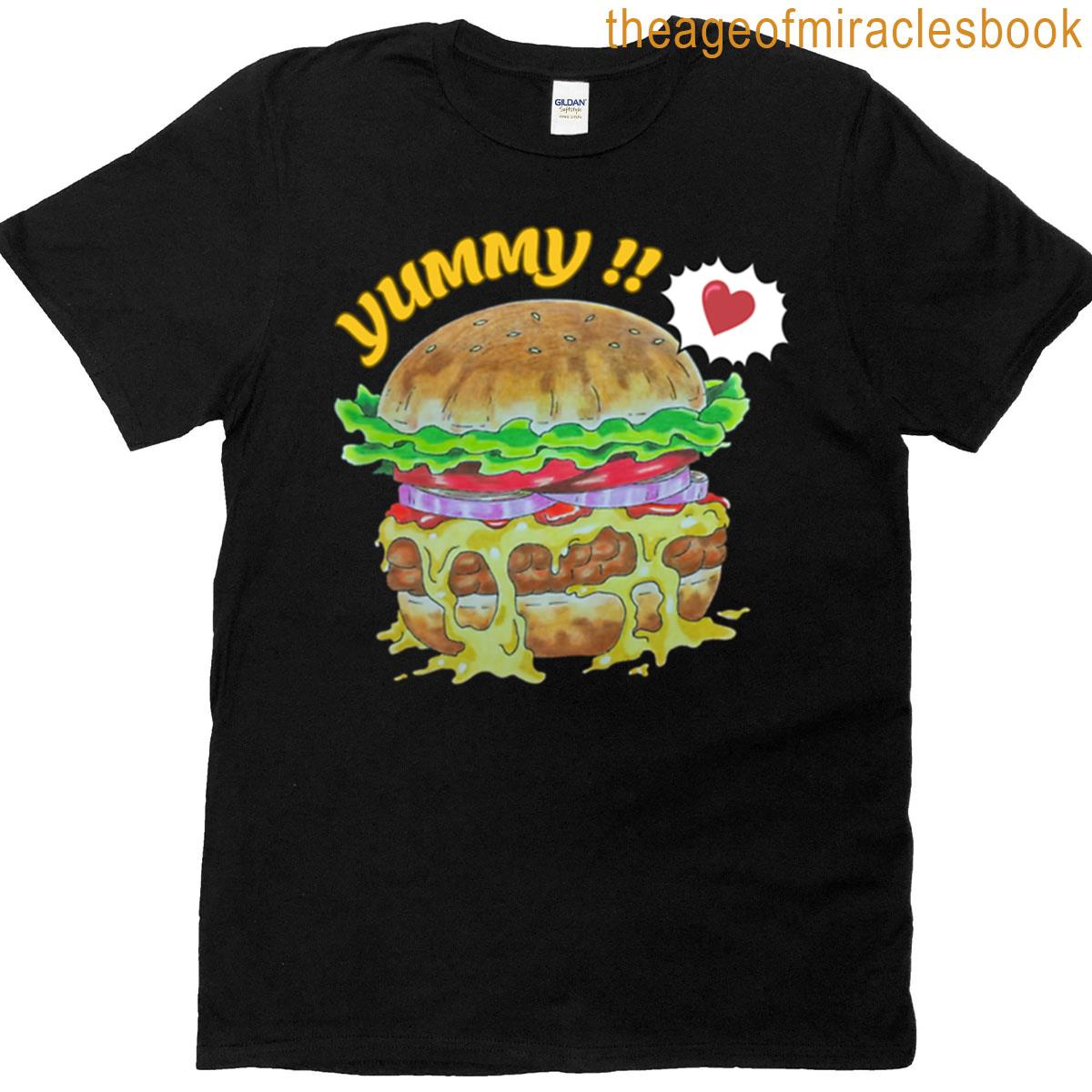 Yummy Cheesy Burger Love T-shirt