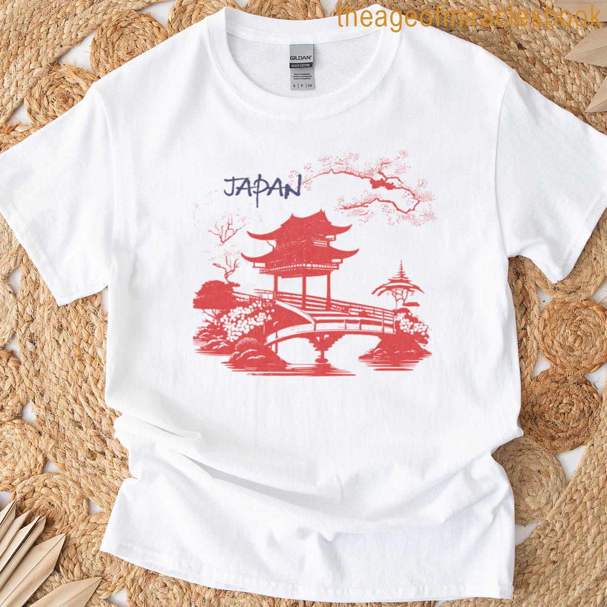 Japanese Themed Nature Landscape Asian Culture Zen Garden And Lake T-shirt