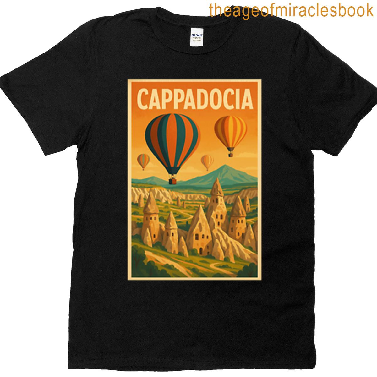 Cappadocia Turkey Retro Poster T-shirt