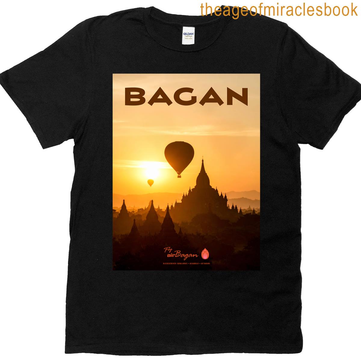 Vintage-style Bagan Travel Poster T-shirt