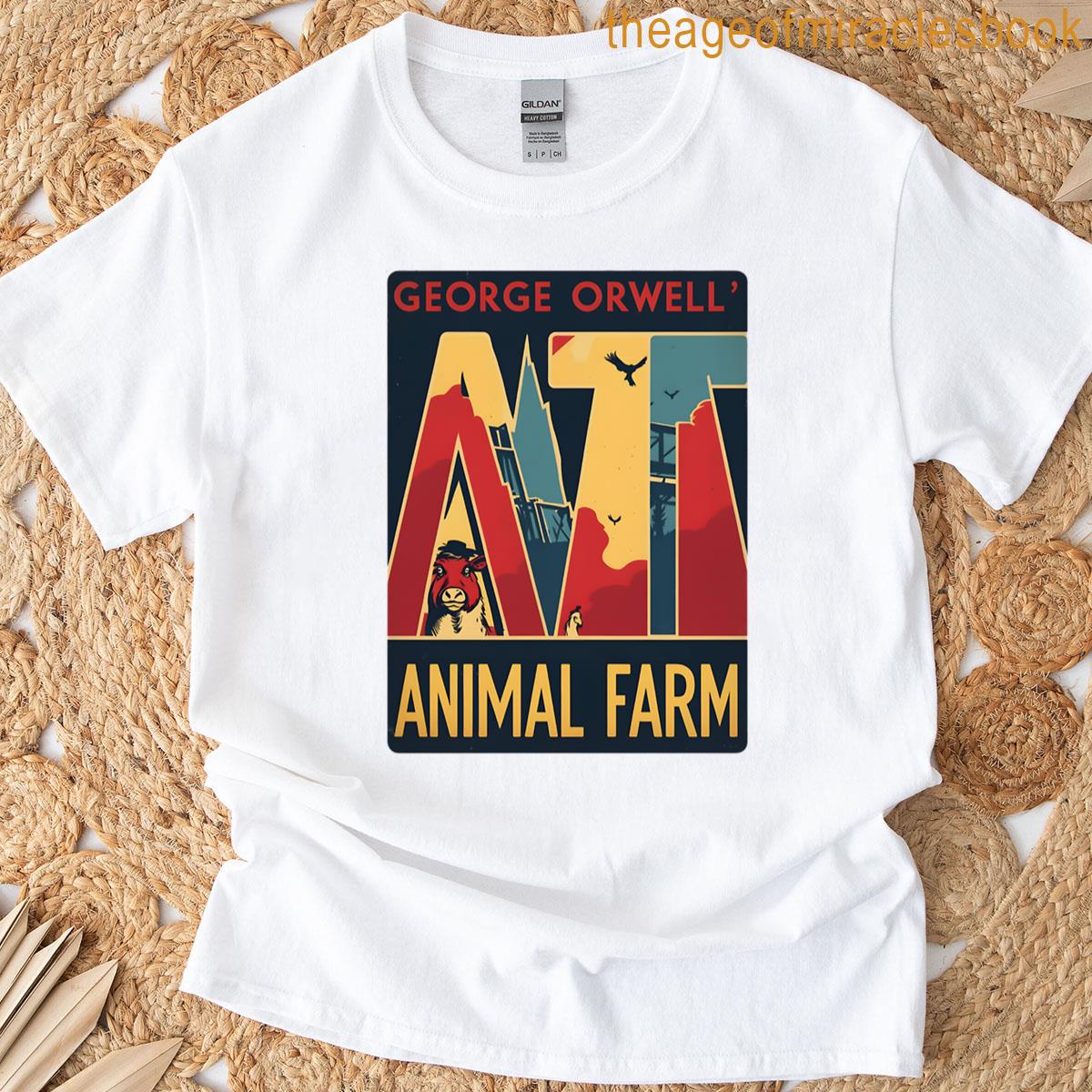 A Vintage Poster Of Animal Farm By George Orwell T-shirt