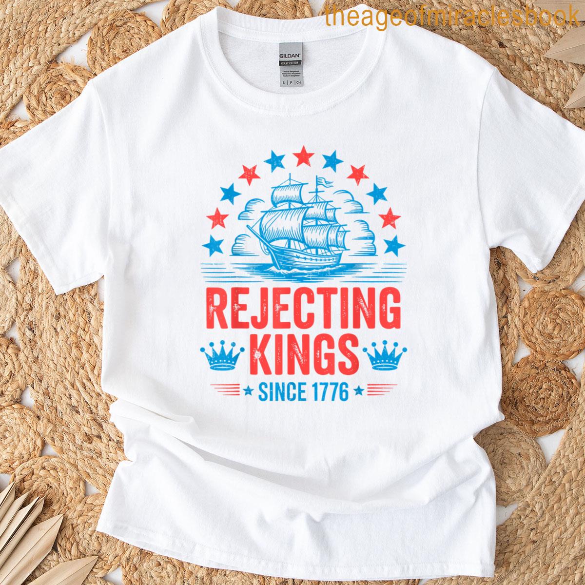 No Kings In America Rejecting Kings Patriotic Usa Men T-shirt