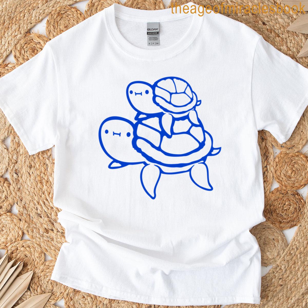 2 Water Turtle Family Kid Child Love Dad Mom Mother Father T-shirt