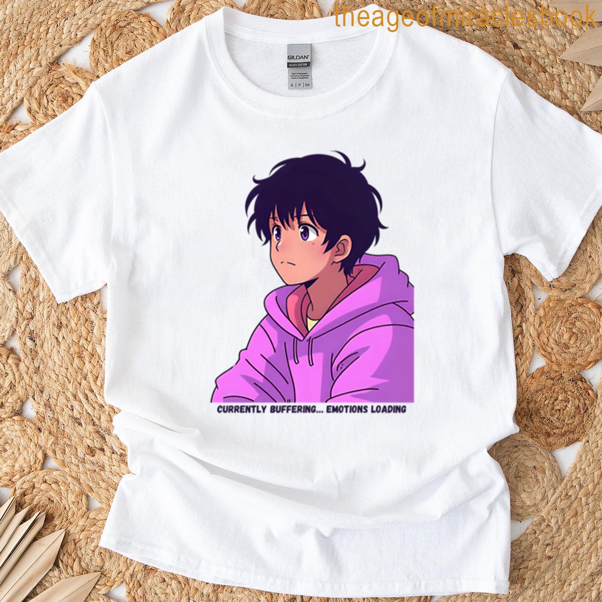Currently Buffering Emotions Loading Anime Boy T-shirt