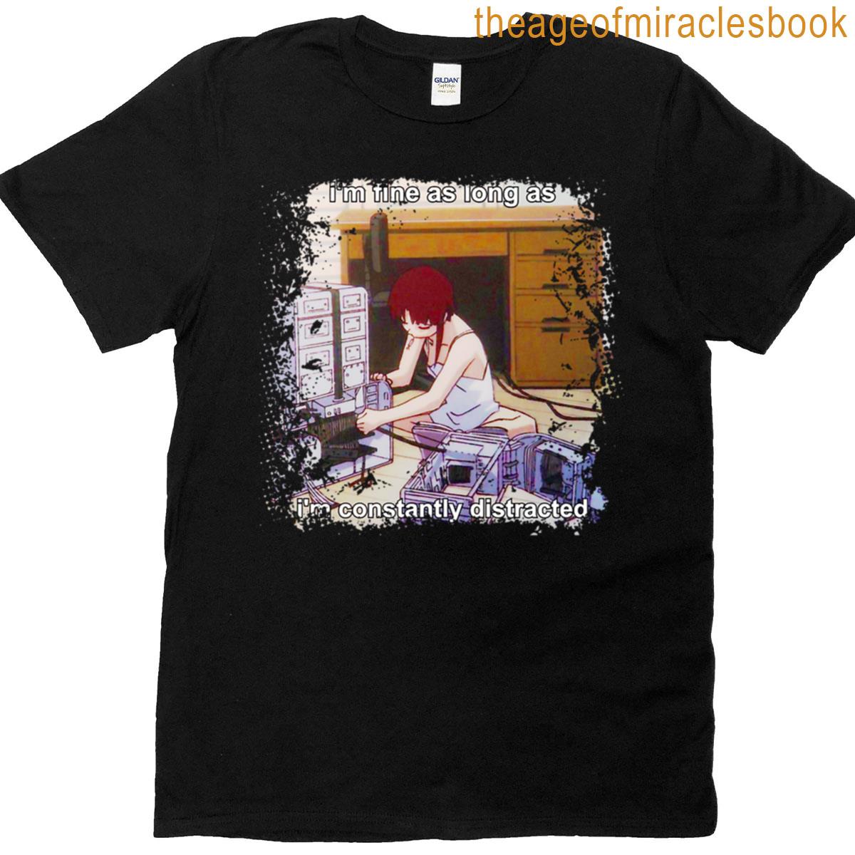 Lain Im Fine Meme Anime T-shirt