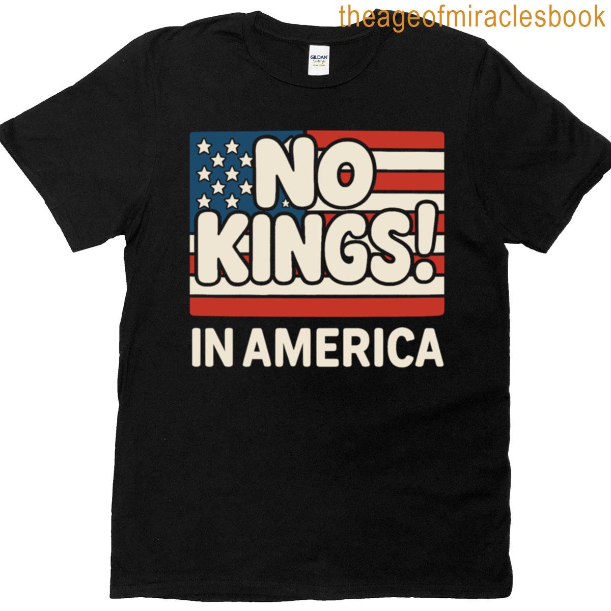 No Kings In America 2025 Protest Patriotic Design T-shirt