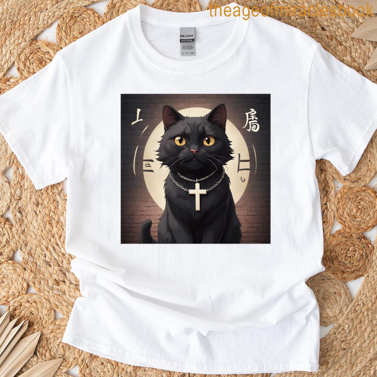 Anime Cat Graphic Kawaii Devotional Tee John 316 T-shirt