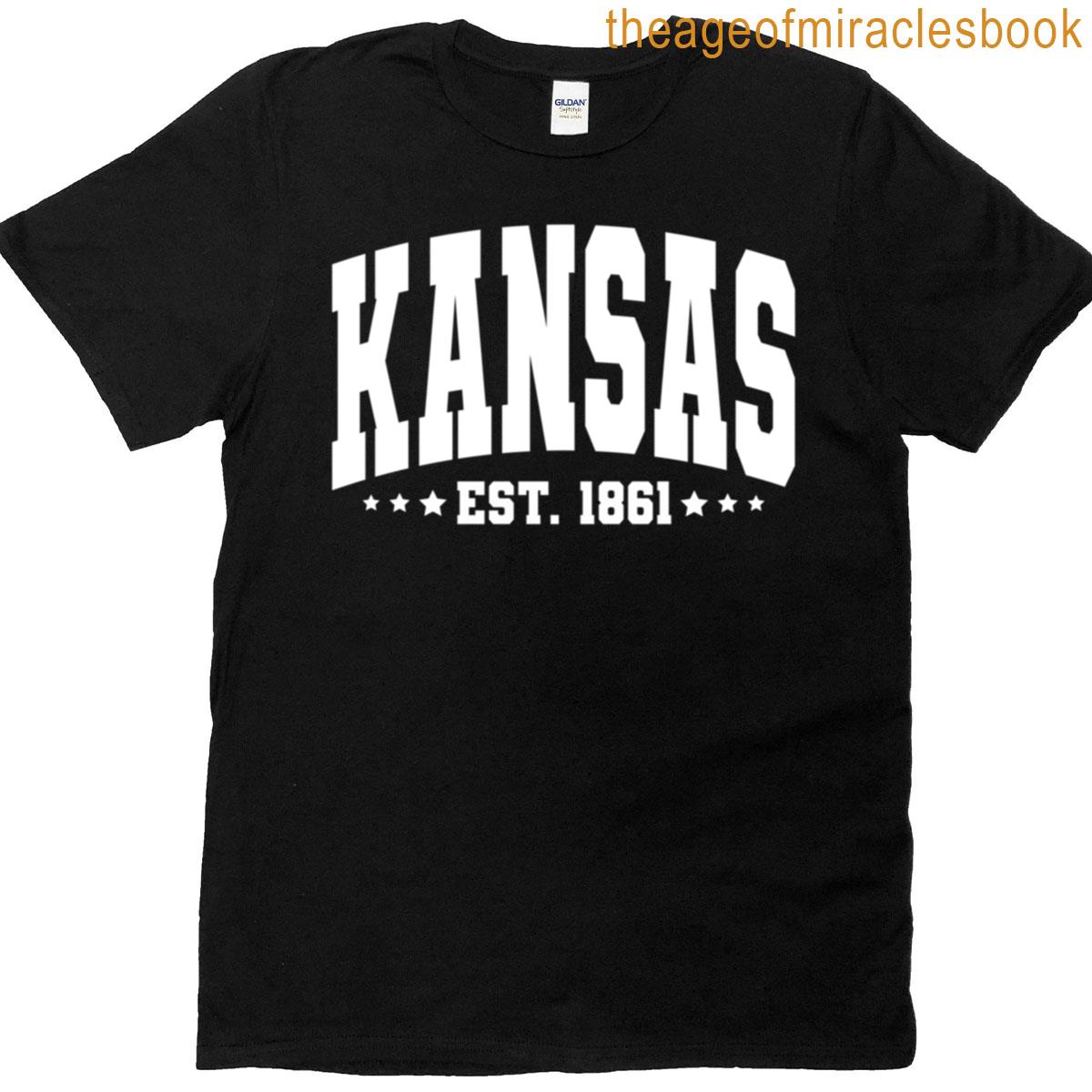 Kansas Fourth Of July Patriotic Usa Gift For Women Students Travelers Girly Kansas Usa Tote Bag Coll T-shirt