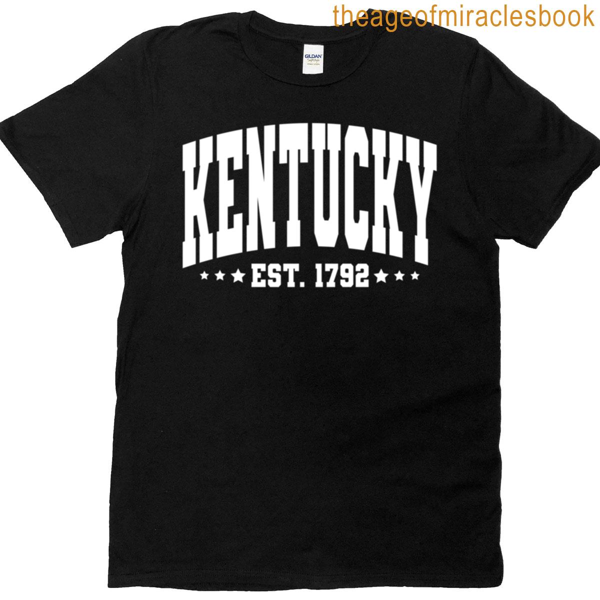 Kentucky Fourth Of July Usa Gift For Women Students Travelers Vintage Patriotic Gift For Her 4th Of T-shirt