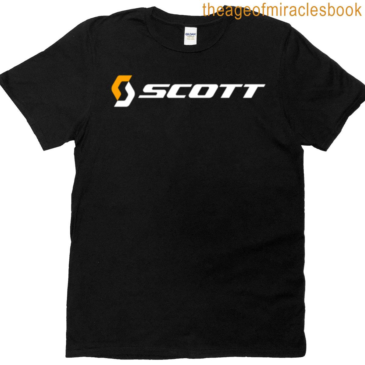 Simple Orange White Scott Bike Logo T-shirt