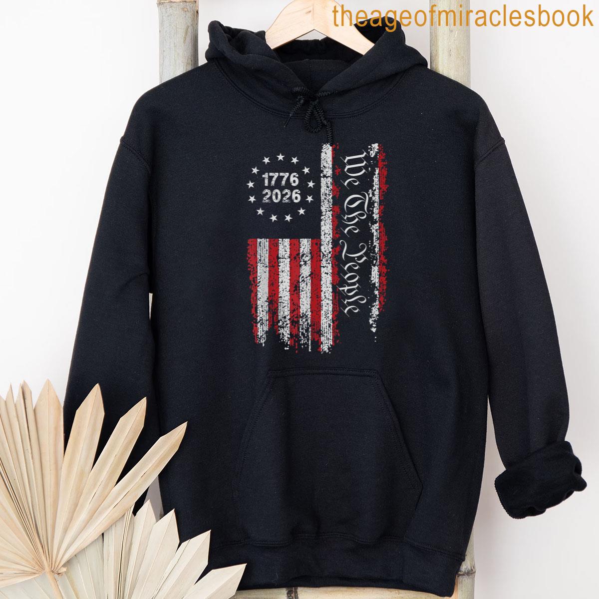 Alternative view of 250 Years America Us Flag 4th Of July Independence Men Women T-shirt
