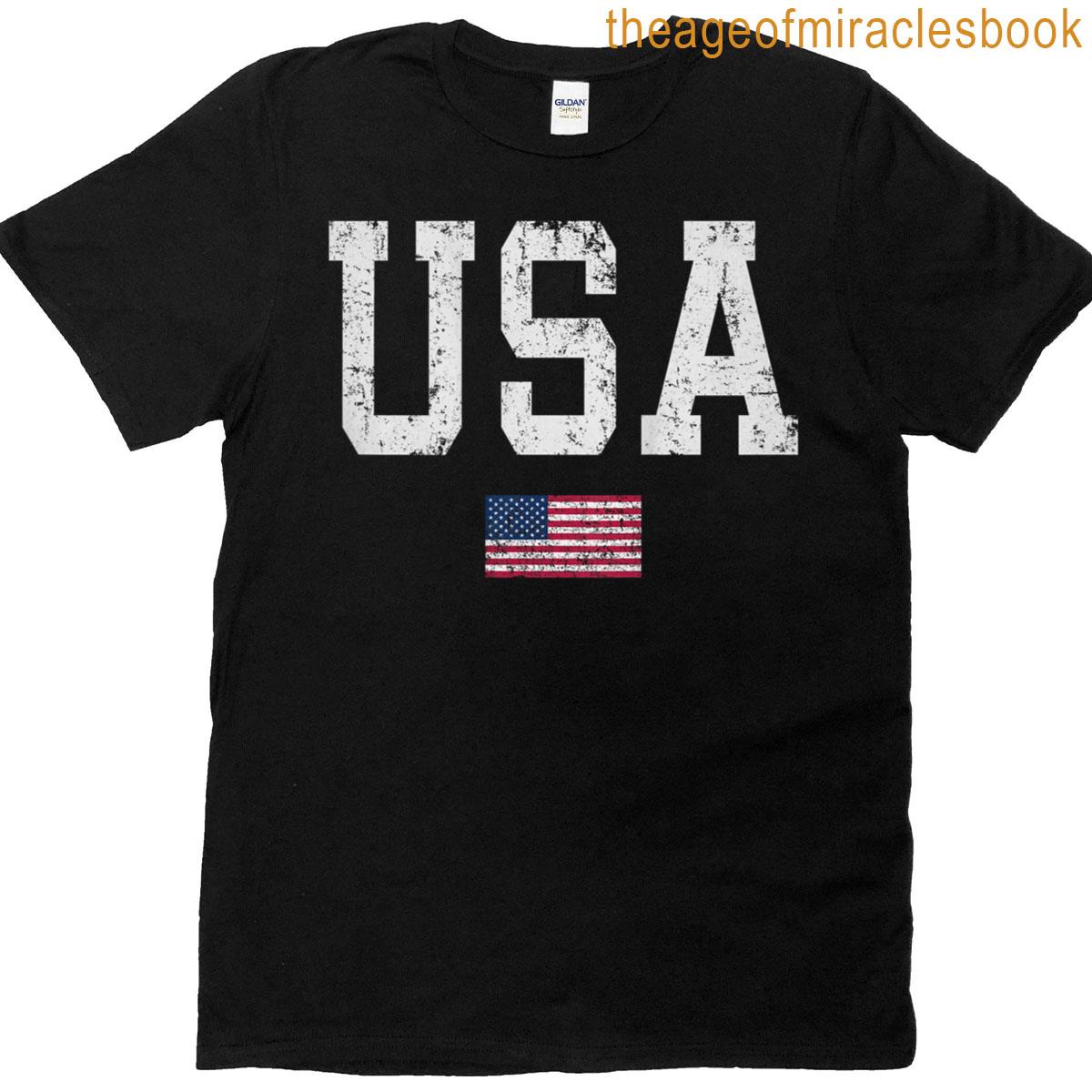 4th July Women Men Patriontic American Flag Independence Day T-shirt
