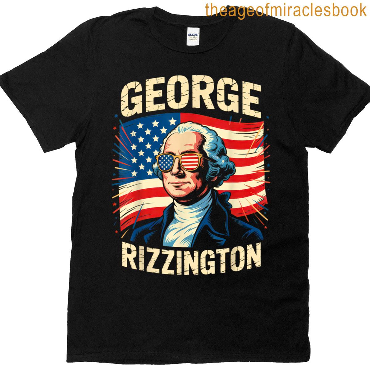 George Rizzington American Flag 4th Of July Mens Women T-shirt