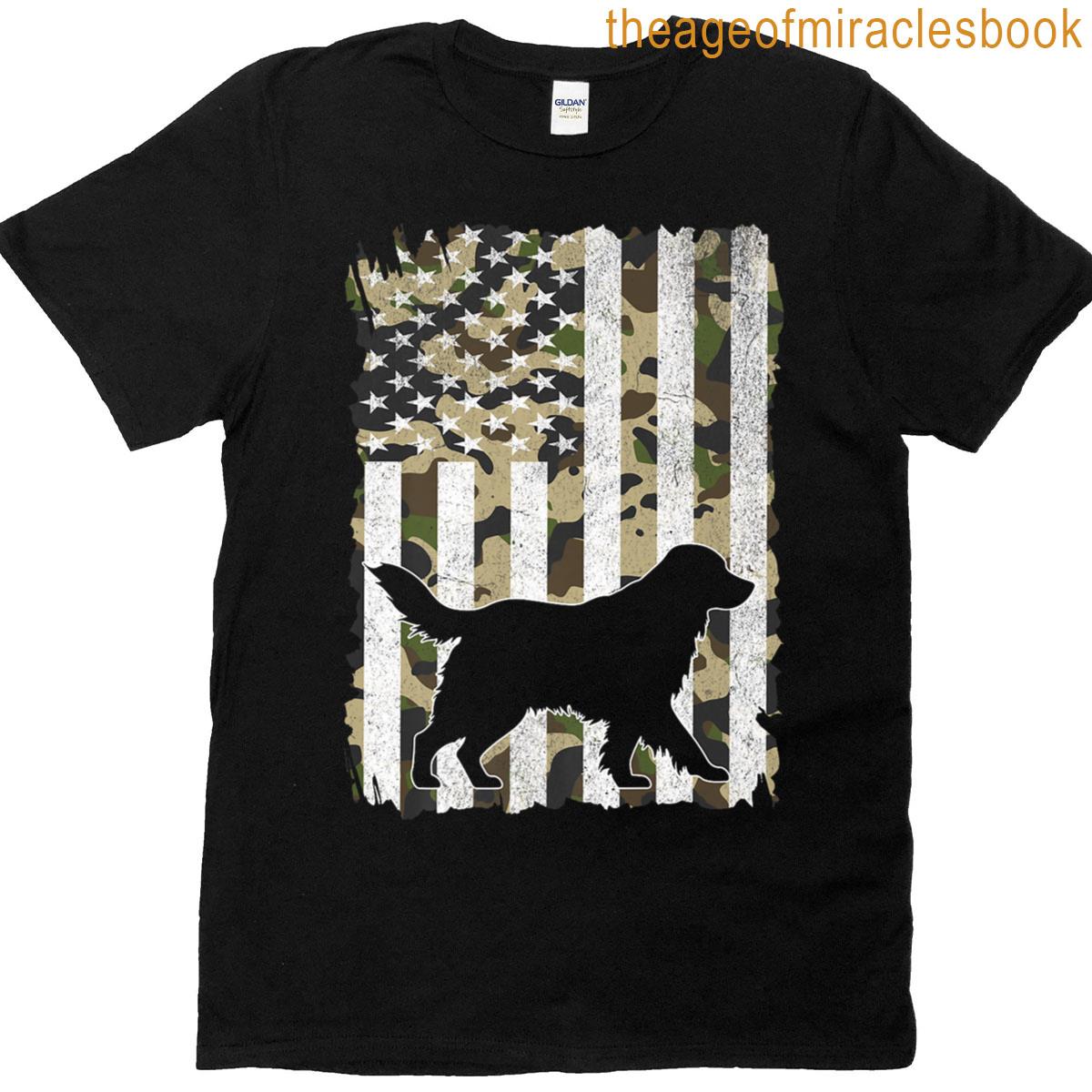 Golden Retriever 4th Of July Camouflage Men Women Kids Usa Premium T-shirt