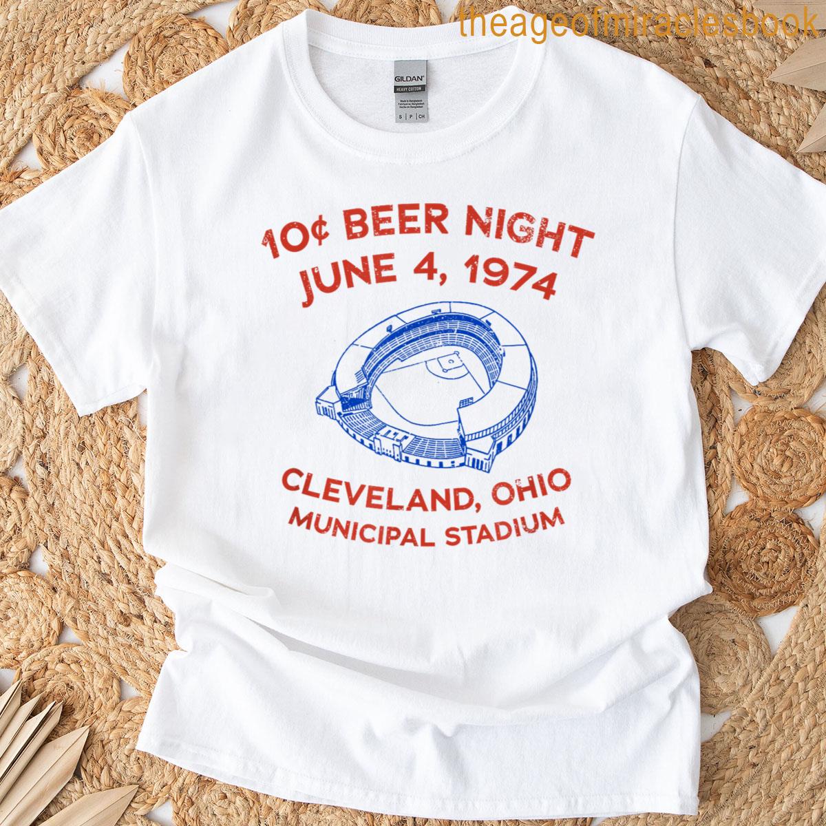 10 Cent Beer Night Cleveland Stadium 1974 Vintage T-shirt