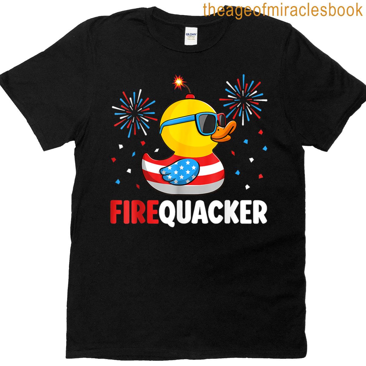 4th Of July Duck Firequacker Patriotic Fourth Of July Funny T-shirt